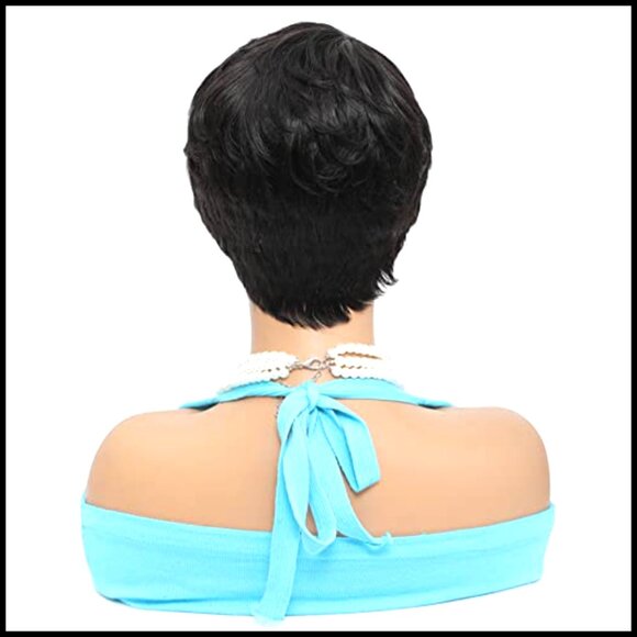 Short Pixie Cut Bob Wig Brazilian Human Hair Tangle Free Adjustable Cap